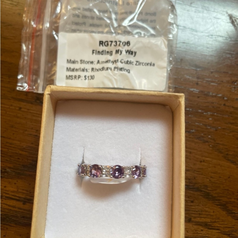Bomb Party OG Ring Amethyst CZ, RG73706 Finding My Way